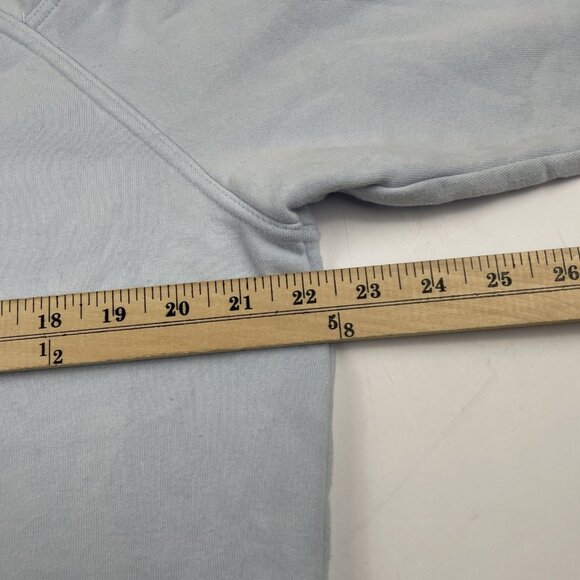 Nike Script Logo Hoodie Sweatshirt Women’s L Vintage Style Embroidered Blue - Picture 4 of 8